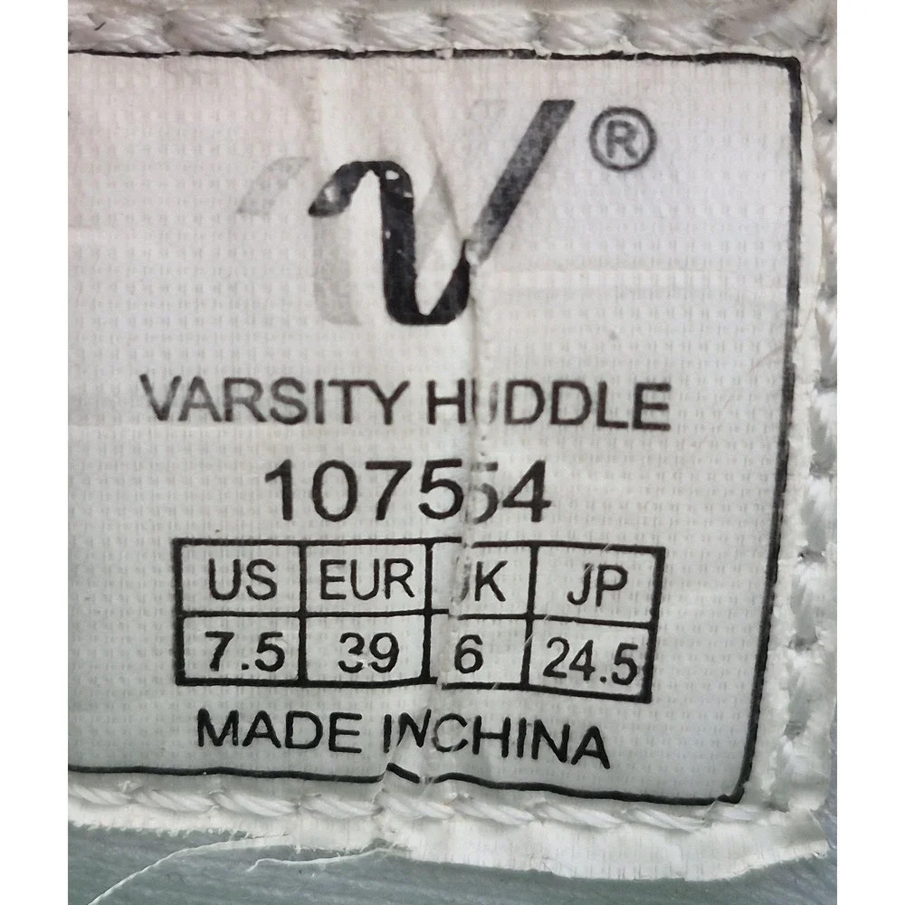 Varsity Huddle Shoes Womens Size 7.5 White Cheerleading Athletic Sneakers 107554